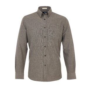 NWT Beige Brushed Flannel Shirt | Long Sleeve Button Up Men's Shirt